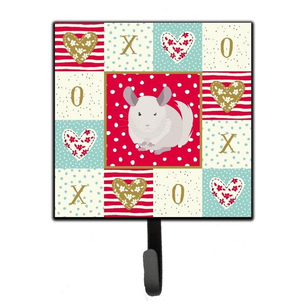 Carolines Treasures 4.25 x 1 x 7 in. White Dominant Chinchilla Love Leash or Key Holder CK5425SH4 - main